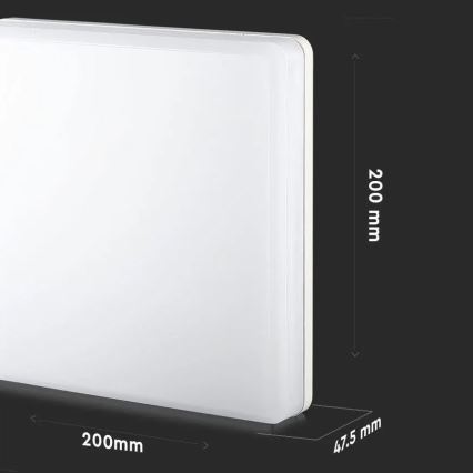 LED Badkamer plafondlamp SAMSUNG CHIP LED/15W/230V 6500K IP44 20x20 cm