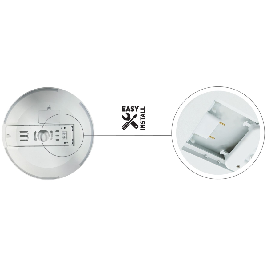 LED Dimbare badkamer plafondverlichting SLIDE LED/6/12/18/24W/230V 2900/4000/6200K IP44 wit