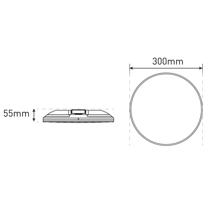 LED Dimbare badkamer plafondverlichting SLIDE LED/6/12/18/24W/230V 2900/4000/6200K IP44 wit