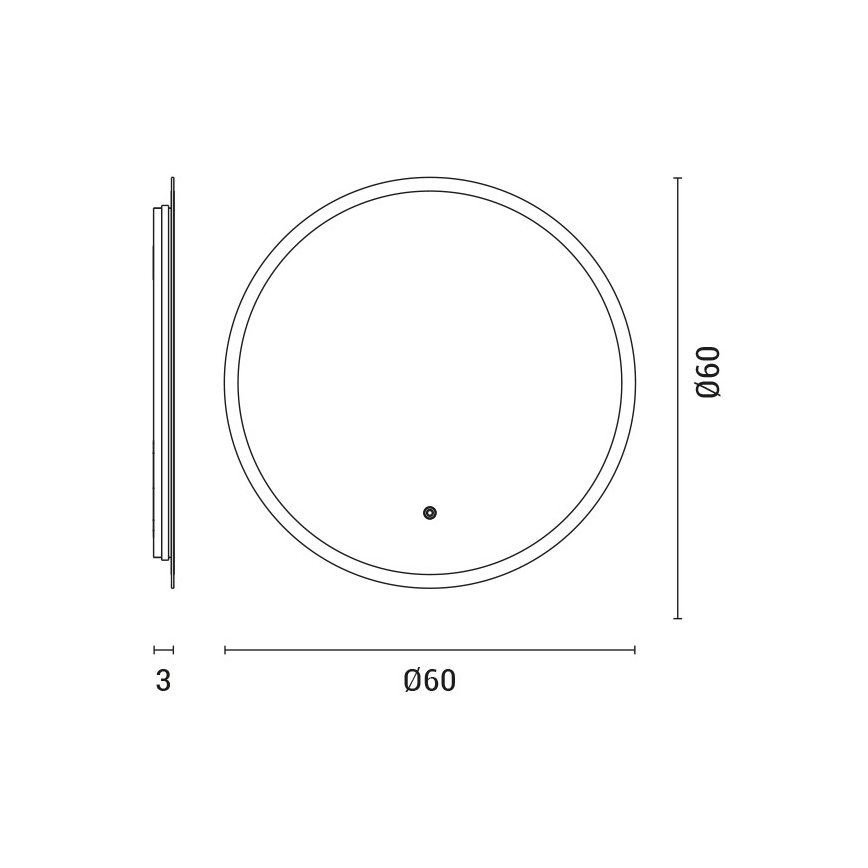 LED Badkamer spiegel met achterkantverlichting LED/15W/230V 4000K IP44
