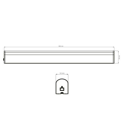 LED Badkamer spiegelverlichting ALEX LED/15W/230V 4000K 60 cm IP44 glanzend chroom