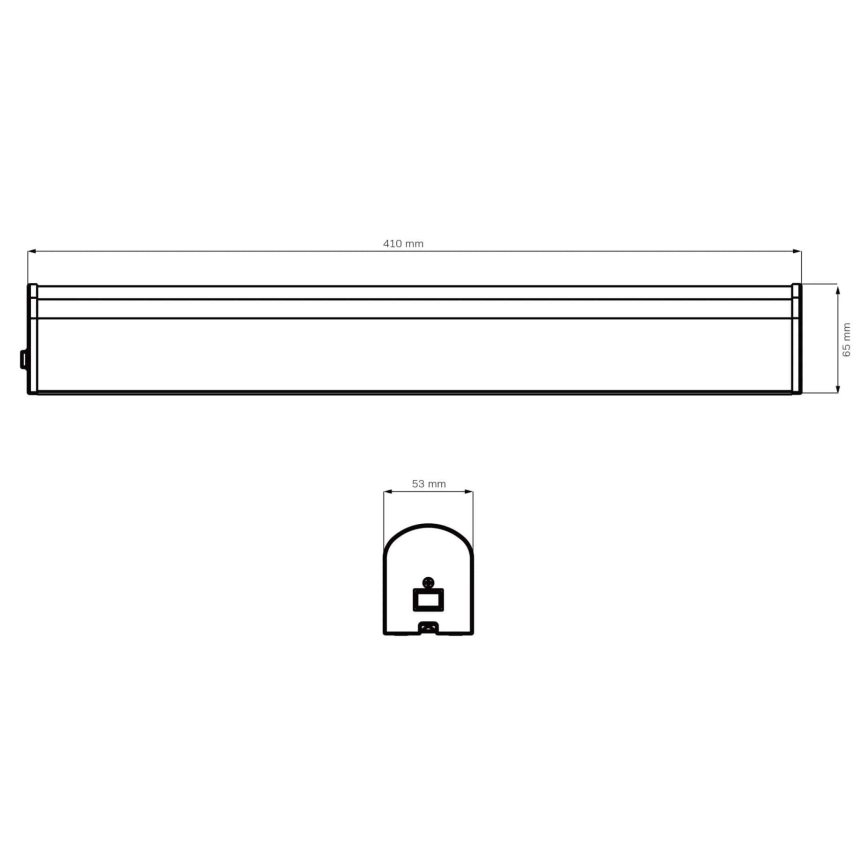 LED Badkamer spiegelverlichting ALEX LED/8W/230V 4000K 41 cm IP44 zwart