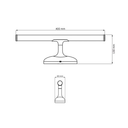LED Badkamer spiegelverlichting ARMONA LED/6W/230V 4000K 40 cm IP44 glanzend chroom