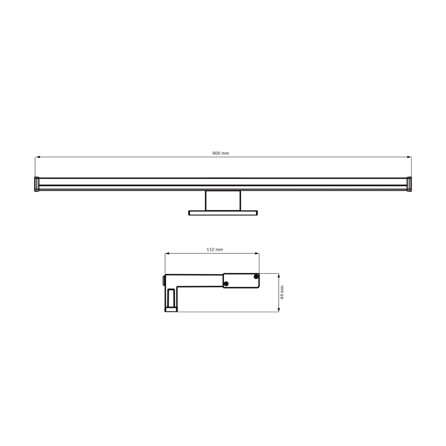 LED Badkamer spiegelverlichting ELBA LED/12W/230V 4000K 60 cm IP44 glanzend chroom