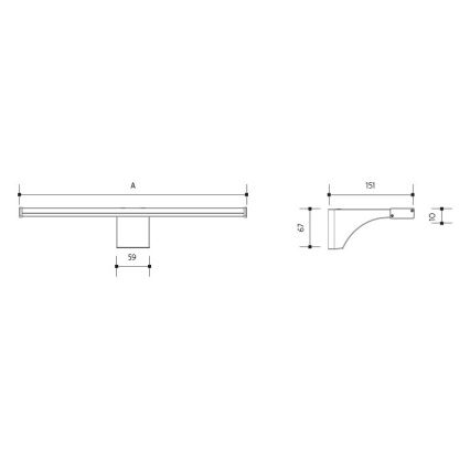 LED Badkamer spiegelverlichting ELESAR LED/8W/230V IP44 3000K