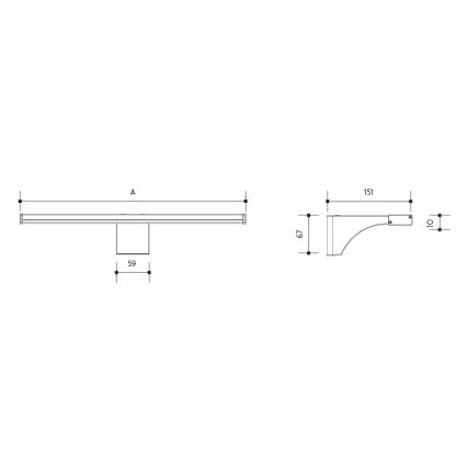 LED Badkamer spiegelverlichting ELESAR LED/8W/230V IP44 4000K