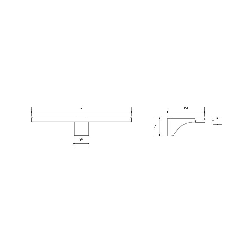 LED Badkamer spiegelverlichting ELESAR LED/8W/230V IP44 4000K