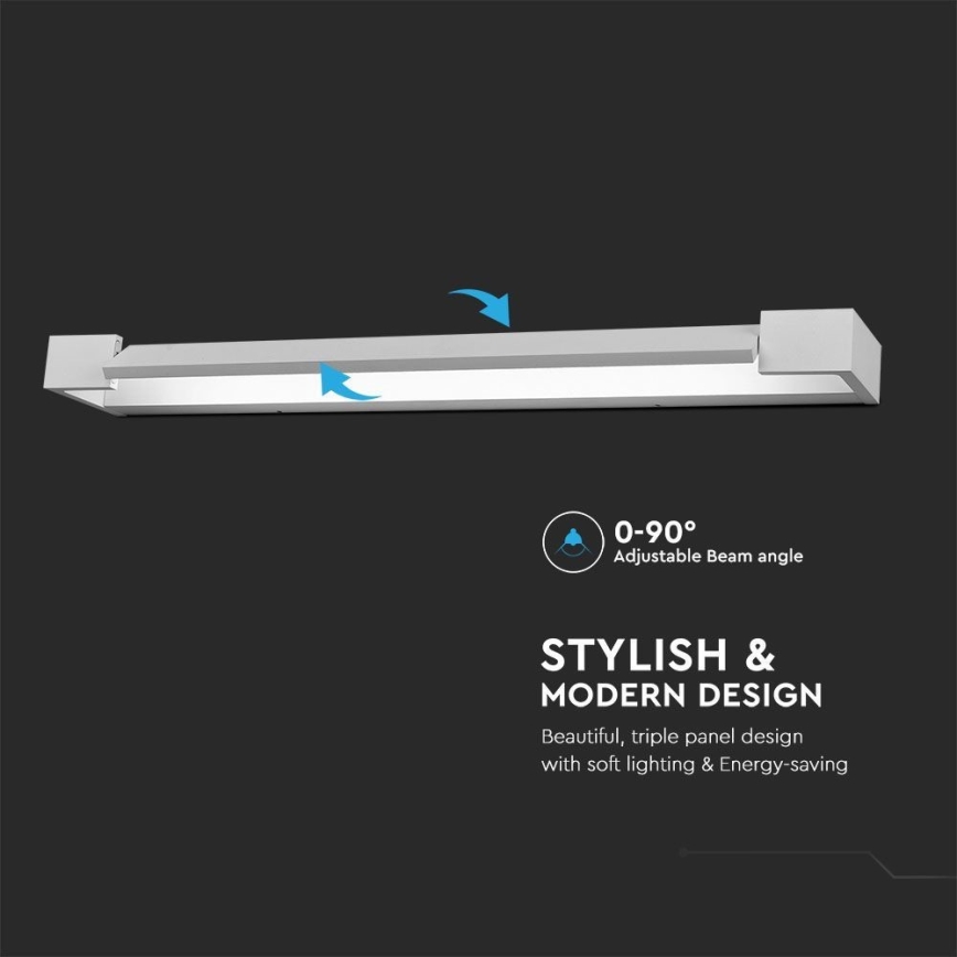 LED Badkamer spiegelverlichting LED/16W/230V 3000K IP44 60 cm wit