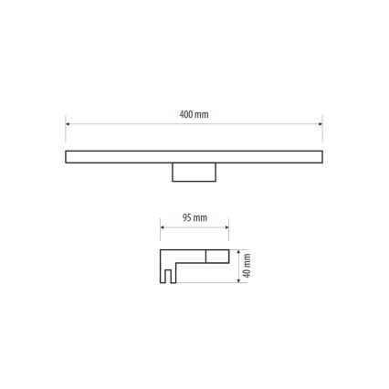 LED Badkamer spiegelverlichting MIRROR LED/6W/230V 40 cm IP44 glanzend chroom