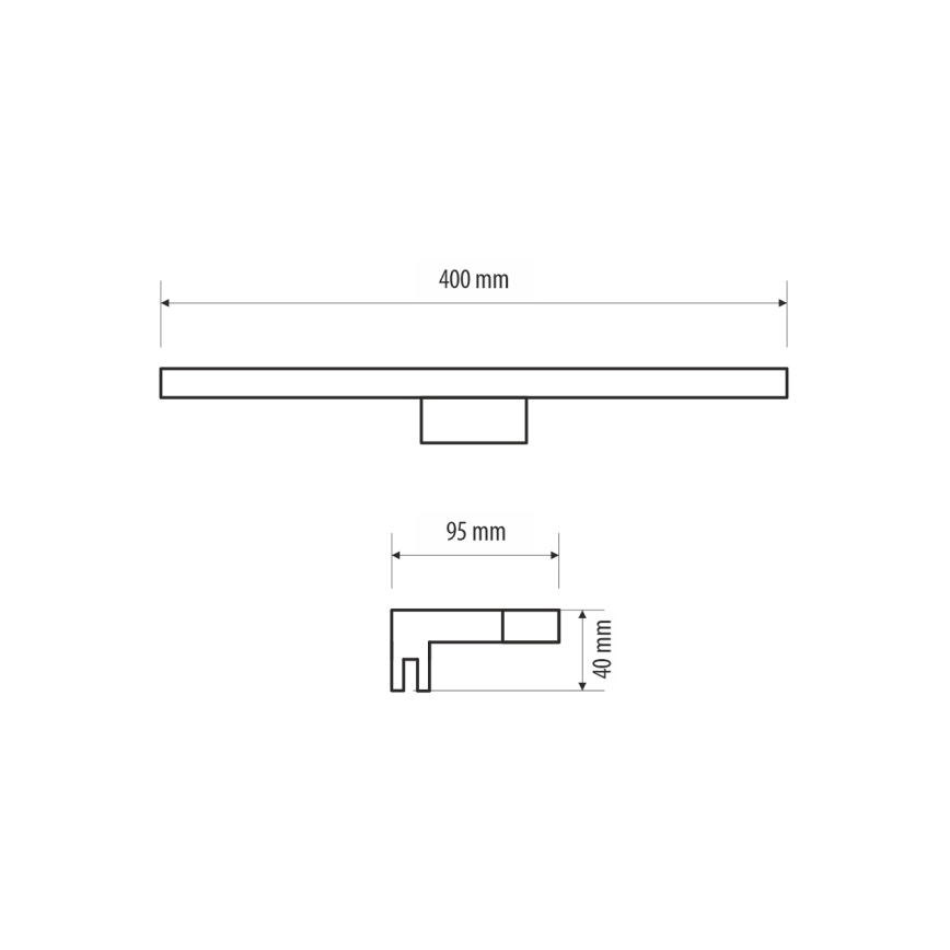 LED Badkamer spiegelverlichting MIRROR LED/6W/230V 40 cm IP44 glanzend chroom