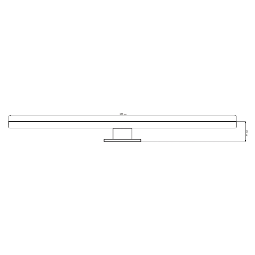 LED Badkamer spiegelverlichting SAMOS LED/15W/230V 4000K 90 cm IP44 zwart
