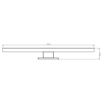 LED Badkamer spiegelverlichting SAMOS LED/8W/230V 4000K 40 cm IP44 zwart