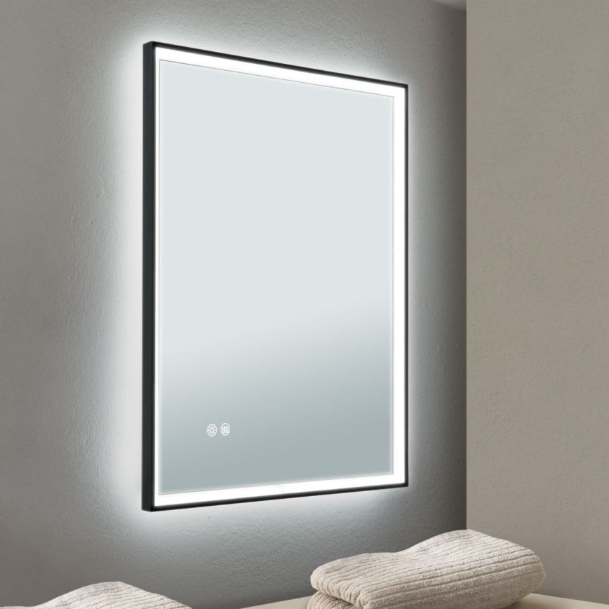 LED Badkamer verwarmde wand spiegel met een achtergrondverlichting FRAME LED/48W/230V 3000/4000/6000K 60x45 cm IP44