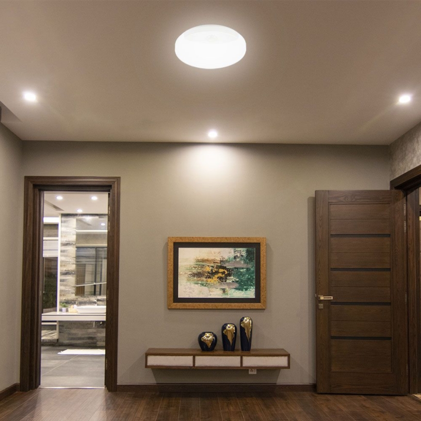 LED Badkamer wandlamp met sensor SAMSUNG CHIP LED/15W/230V 3000/4000/6000K IP44 wit