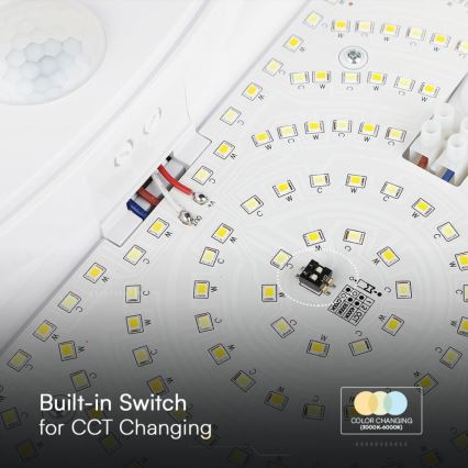 LED Badkamer wandlamp met sensor SAMSUNG CHIP LED/15W/230V 3000/4000/6000K IP44 wit
