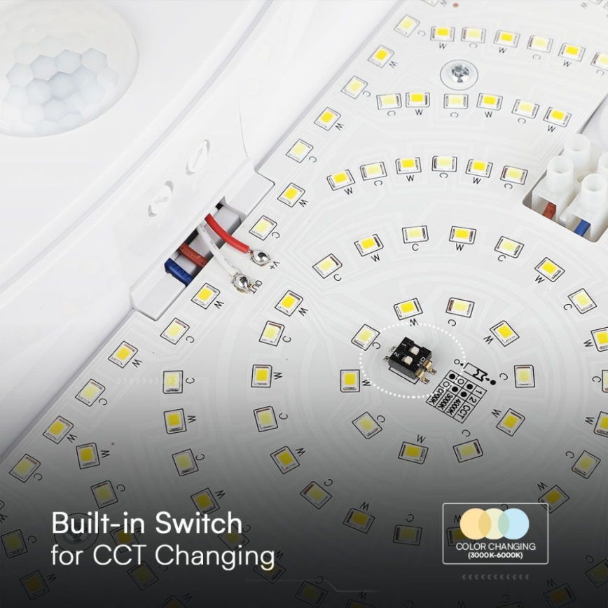 LED Badkamer wandlamp met sensor SAMSUNG CHIP LED/15W/230V 3000/4000/6000K IP44 wit