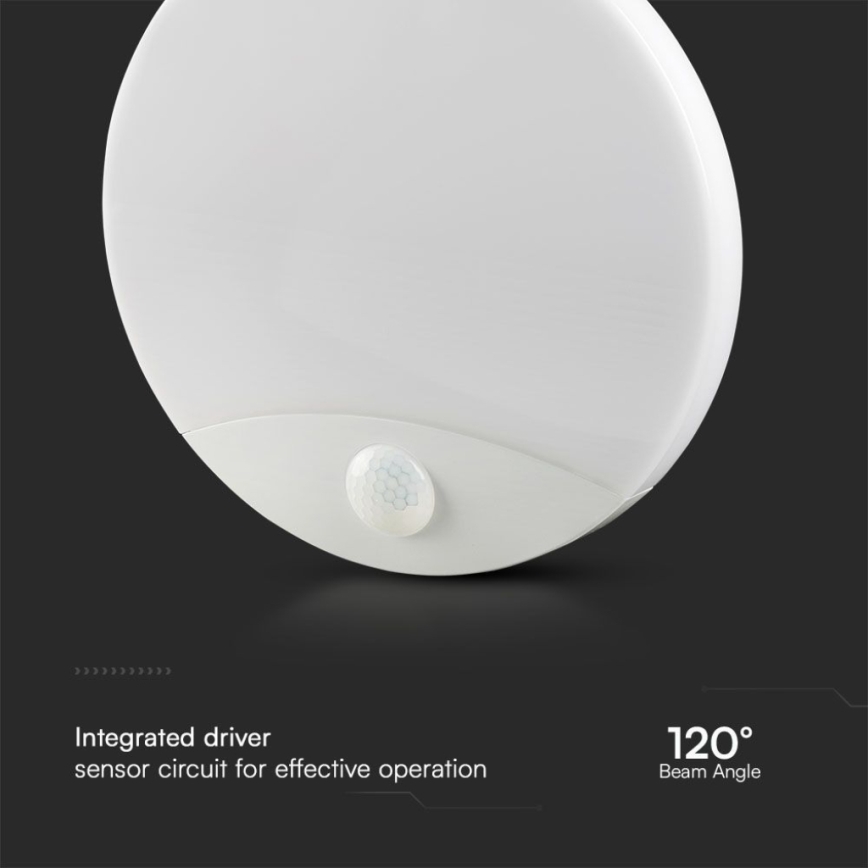 LED Badkamer wandlamp met sensor SAMSUNG CHIP LED/15W/230V 3000/4000/6000K IP44 wit