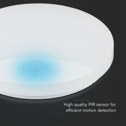 LED Badkamer wandlamp met sensor SAMSUNG CHIP LED/15W/230V 3000/4000/6000K IP44 wit