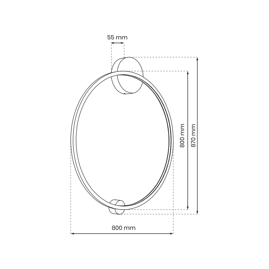 LED Badkamer wandlamp SATURNO LED/46W/230V IP44 goud