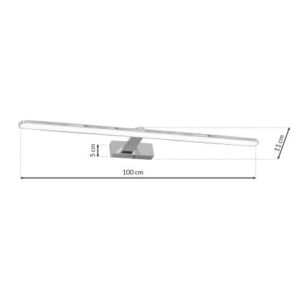 LED Badkamer wandlamp SPLASH 1x LED / 21W / 230V