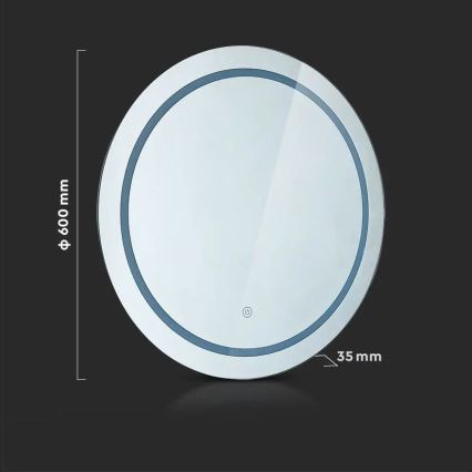 LED Badkamerspiegel met verwarming en achtergrondverlichting LED/25W/230V IP44 3000K/4000K/6400K