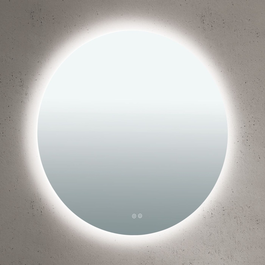 LED-badkamerspiegel, verwarmd, wandmodel met achtergrondverlichting FOCUS LED/27W/230V 3000/4200/6000K Ø 80 cm IP44