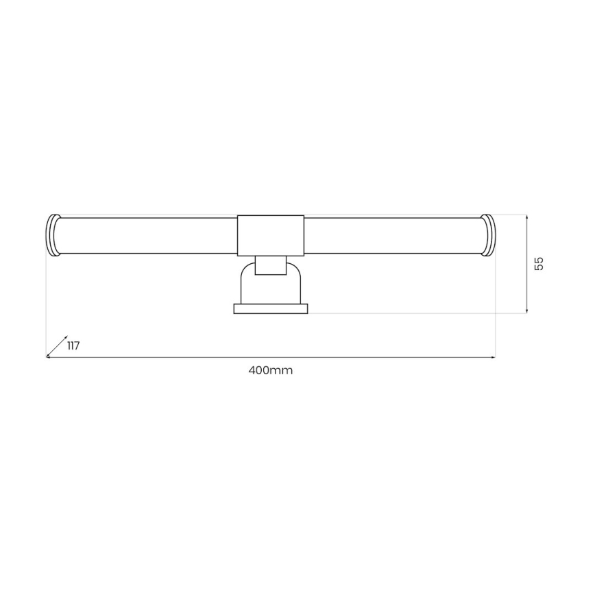LED badkamerspiegelverlichting 2-in-1 APA LED/6W/230V 40 cm IP44 goudkleurig
