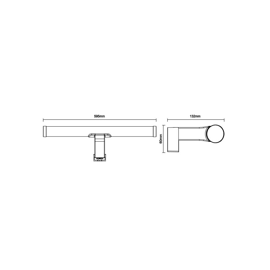 LED-badkamerspiegelverlichting LED/12W/230V 59,5 cm IP44 glanzend chroom
