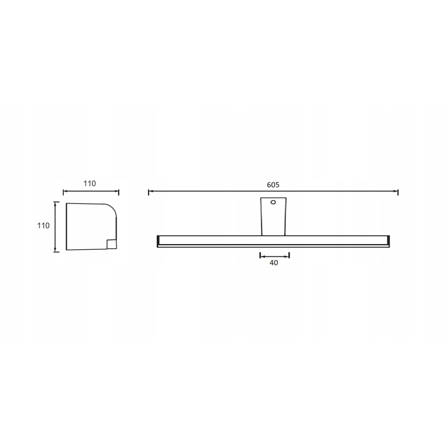 LED-badkamerspiegelverlichting LED/14W/230V 60,5 cm IP44 glanzend chroom
