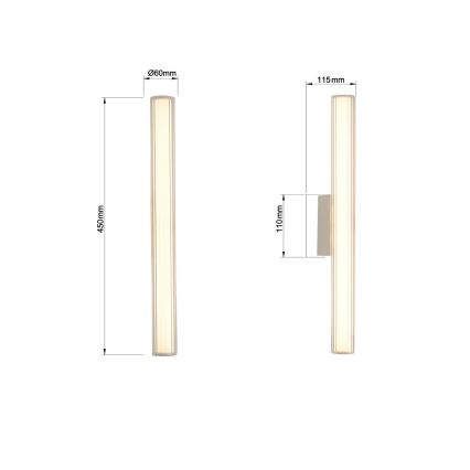 LED-spiegelverlichting voor badkamer LINEA LED/8W/230V 3000/4000/6000K IP44 45 cm wit