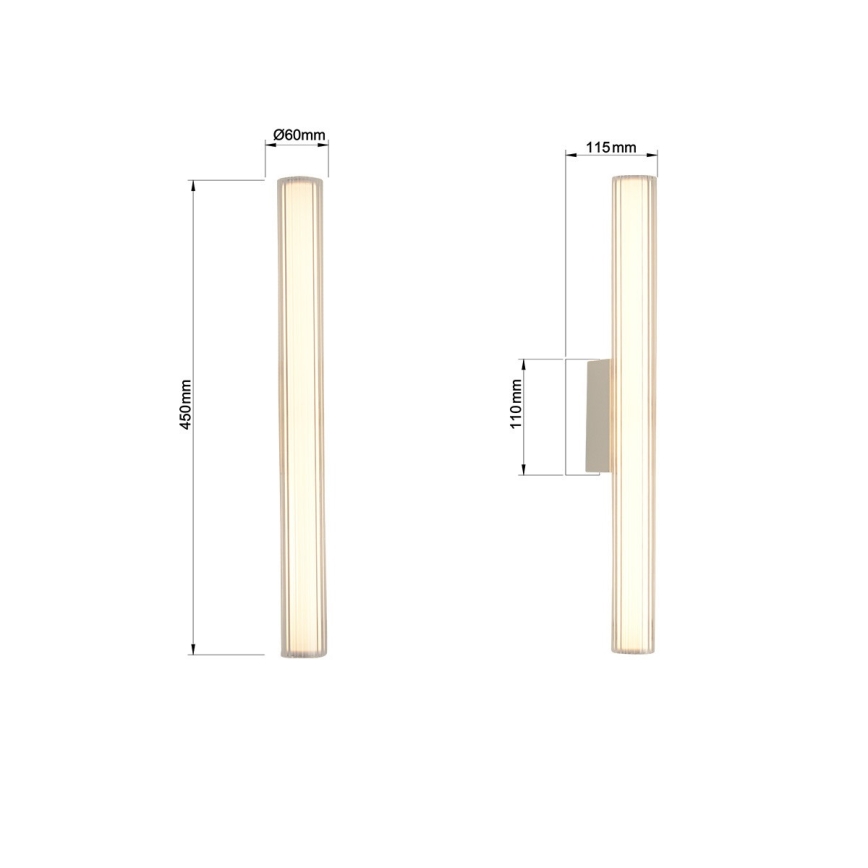 LED-spiegelverlichting voor badkamer LINEA LED/8W/230V 3000/4000/6000K IP44 45 cm wit