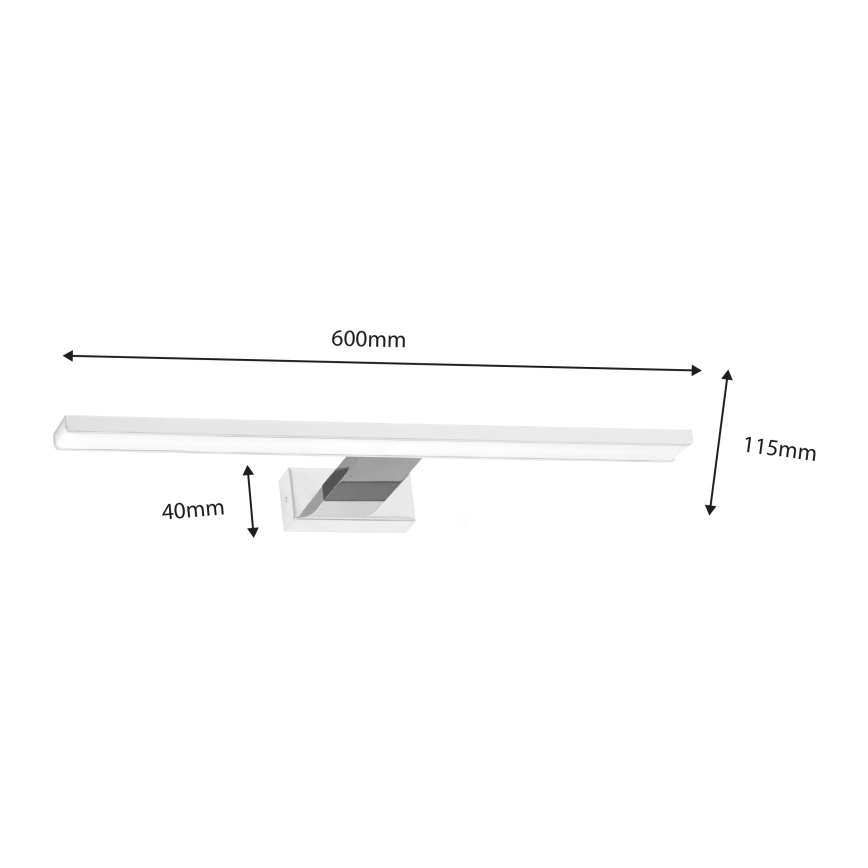 LED Badkamerverlichting Spiegel SHINE LED/13,8W/230V IP44 wit/glanzend chroom