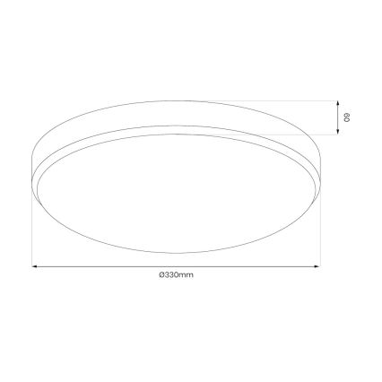 LED Badkamer plafondlamp met sensor MAYA LED/13W/230V Ø 33 cm IP44 zwart