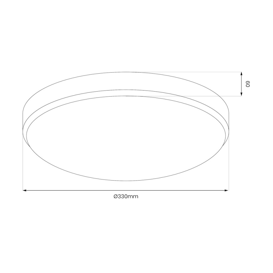 LED Badkamer plafondlamp met sensor MAYA LED/13W/230V Ø 33 cm IP44 zwart
