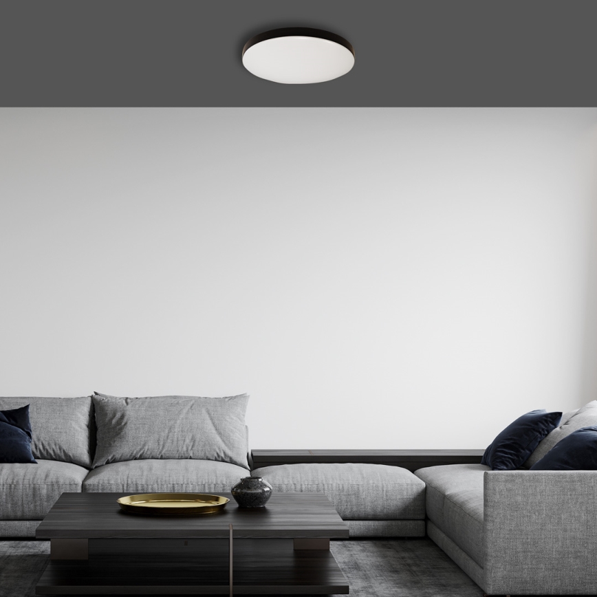 LED Badkamer plafondlamp met sensor MAYA LED/13W/230V Ø 33 cm IP44 zwart