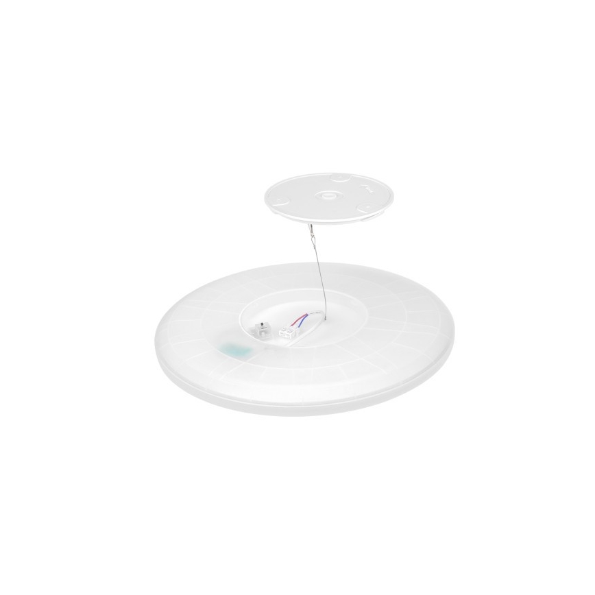 LED Badkamerlamp met bewegings- en schemersensor NIVERA LED/18W/230V IP54 3000/4000/6000K Ø 30 cm wit + afstandsbediening