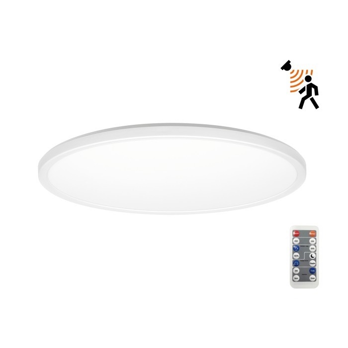 Yexati Badkamerlamp 24w 3200lm 30cm Dimbaar Met Afstandsbediening 6500k- 3000k, Ip54 Led Badkamerlamp Ultradunne Plafondlamp Rond Voor Keuken Toilet Portiek Slaapkamer Bijkeuken Zwart 4-Pak