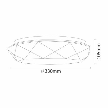 LED Badkamker plafondlamp GALAXY LED/17W/230V IP44