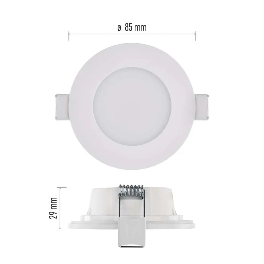 LED Badkamer inbouwspot LORI LED/4,5W/230V IP65 2700/4000K Ø 8,5 cm wit