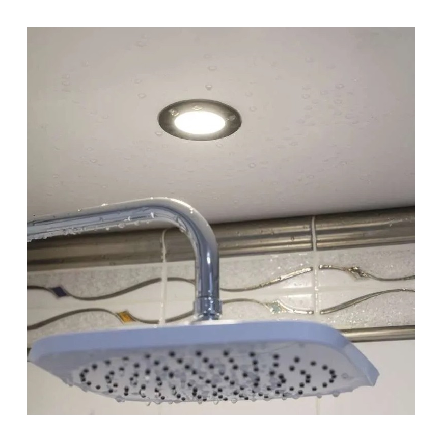 LED Badkamer inbouwspot LORI LED/4,5W/230V IP65 2700/4000K Ø 8,5 cm zwart