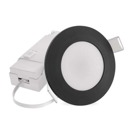 LED Badkamer inbouwspot LORI LED/4,5W/230V IP65 2700/4000K Ø 8,5 cm zwart