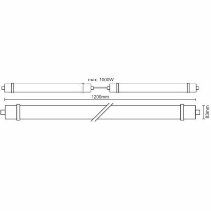 LED Bedrijfsverlichting met sensor LED/40W/180-265V IP65 4000K