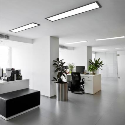 LED Bevestigd Lichtpaneel BRISBANE LED/36W/230V 4000K 29,5x119 cm zwart