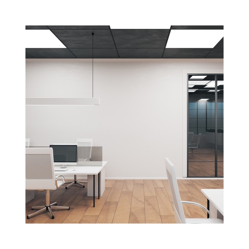 LED Bevestigd Lichtpaneel BRISBANE LED/36W/230V 4000K 59,5x59,5 cm zwart