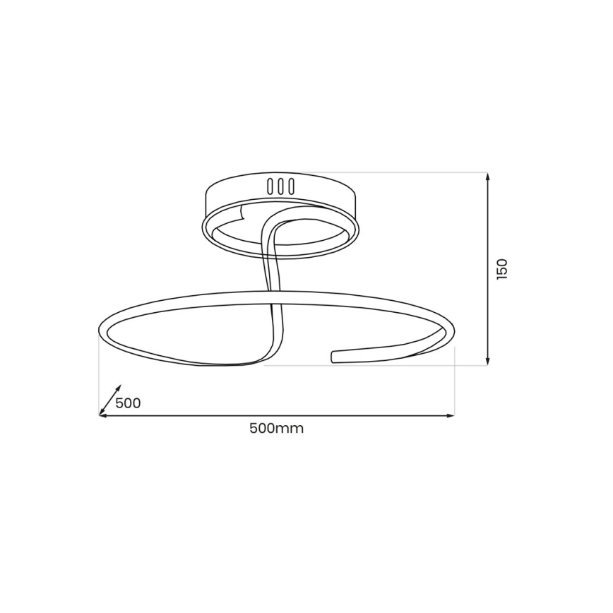 LED Bevestigde Hanglamp DELTA LED/30W/230V zwart