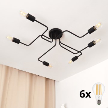 LED Bevestigde Hanglamp TUBE 6xE27/15W/230V