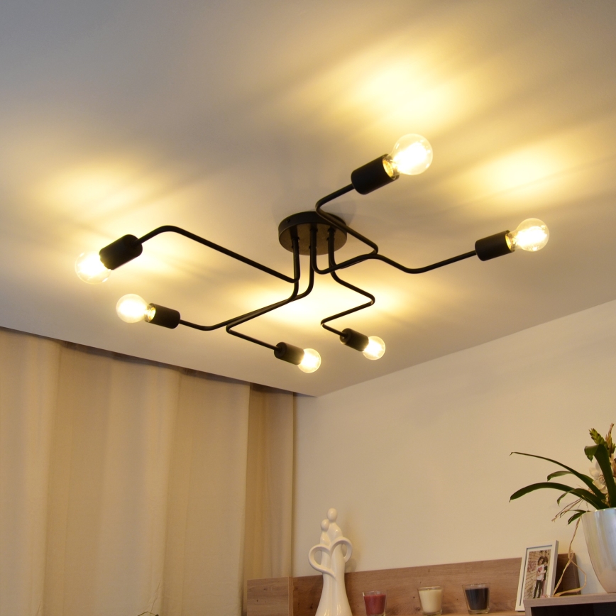 LED Bevestigde Hanglamp TUBE 6xE27/15W/230V