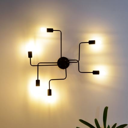 LED Bevestigde Hanglamp TUBE 6xE27/15W/230V