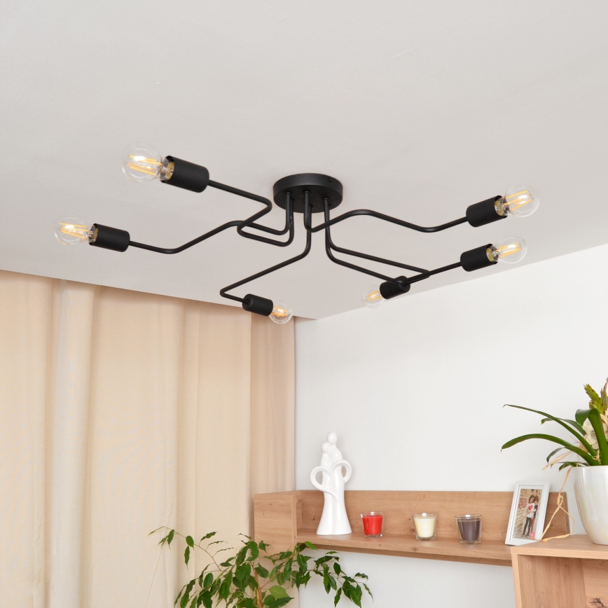 LED Bevestigde Hanglamp TUBE 6xE27/15W/230V