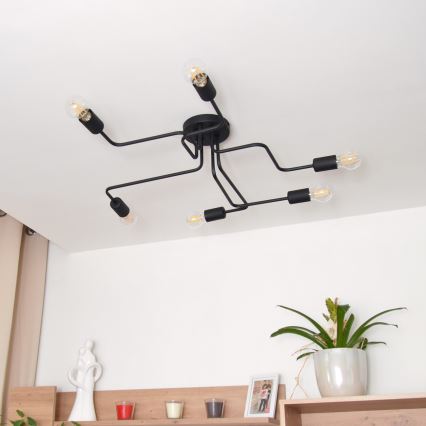 LED Bevestigde Hanglamp TUBE 6xE27/15W/230V